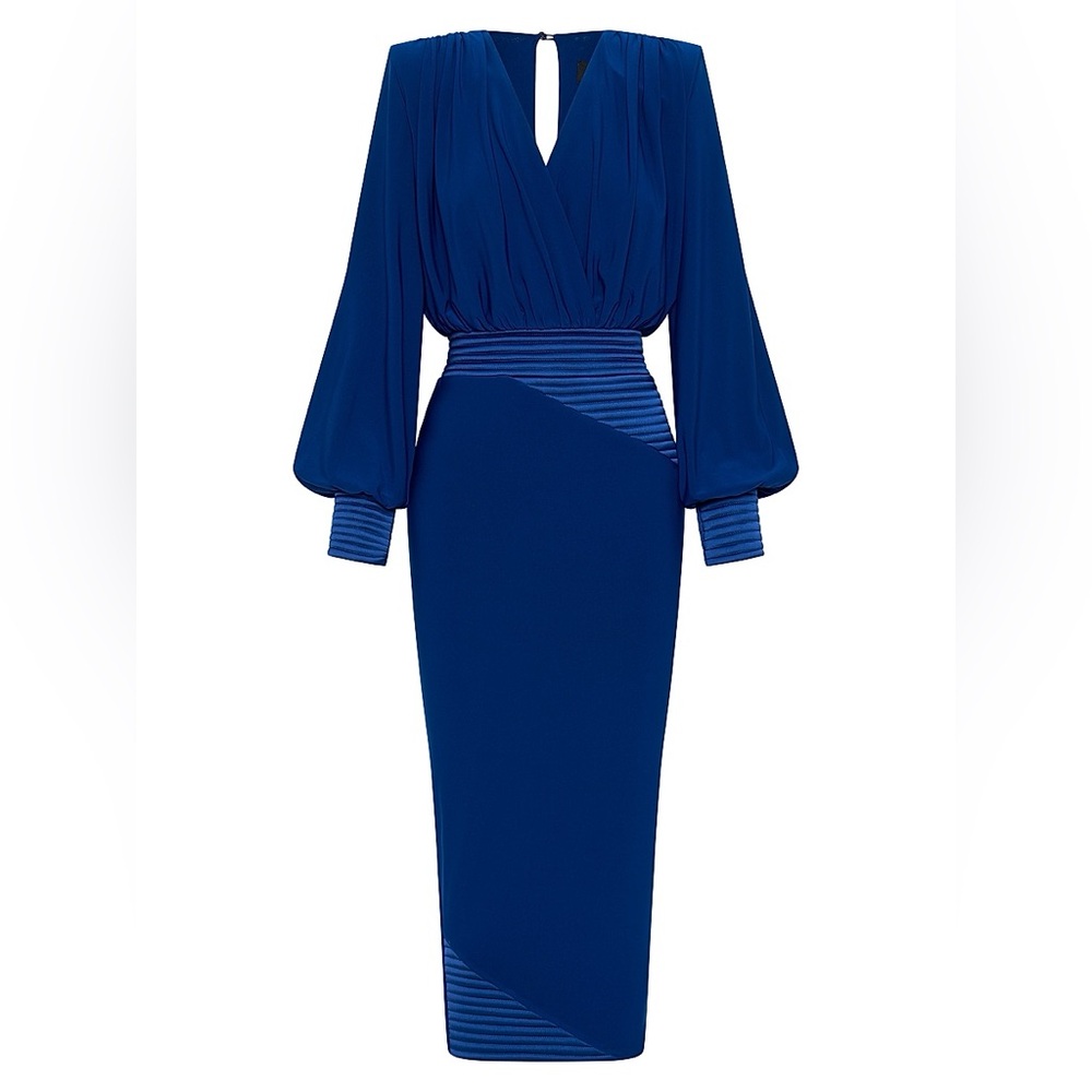ZHIVAGO Signature Lover Man Keyhole-Back Midi Dress - Picture 1 of 11